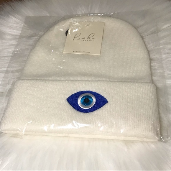 Riah Fashion Accessories - Evil Eye Beanie Cap Hat Unisex OSFM